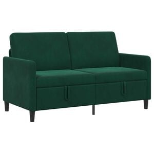 vidaXL Soffa med f&ouml;rvaring M&ouml;rkgr&ouml;n 152 x 78 x 87 cm Polyester