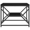 vidaXL Kaffeebord Svart ek 51 x 50 x 40 cm Ingenj&ouml;rstr&auml; och st&aring;l