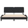vidaXL Bed Frame with LED without Mattress Black 160x200 cm Velvet