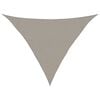 vidaXL Solsegel 160 g/m&sup2; triangul&auml;r ljusgr&aring; 3x3x4,2 m HDPE