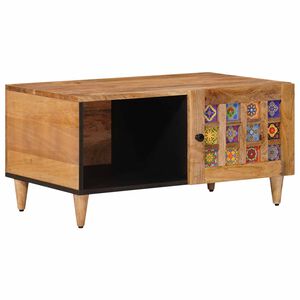 vidaXL Kaffeebord Naturf&auml;rg 80 x 50 x 40 cm Massivt mangotr&auml;