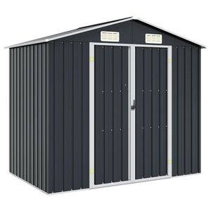 vidaXL Tr&auml;dg&aring;rdsskjul antracit 205x129x183 cm galvaniserat st&aring;l