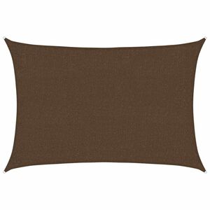 vidaXL Solsegel 160 g/m&sup2; brun 2x2,5 m HDPE