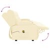 vidaXL Massagefåtölj med kopphållare 4-sits gräddvit konstläder
