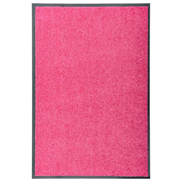 vidaXL Dörrmatta tvättbar rosa 60x90 cm