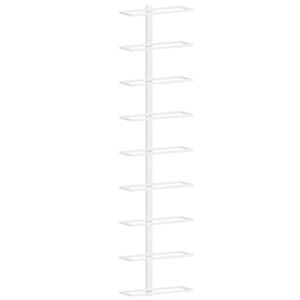 vidaXL V&auml;ggmonterat vinst&auml;ll f&ouml;r 9 flaskor vit j&auml;rn