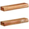 vidaXL V&auml;gghyllor 2 st 60x17x8 cm massivt tr&auml; akacia