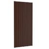 vidaXL Takpanel 12 st Brun 100 x 45 cm Galvaniserat st&aring;l