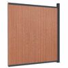 vidaXL Staketpanel WPC brun 173x186 cm