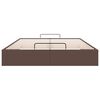 vidaXL Ottoman sängram utan madrass brun 140x200 cm konstläder