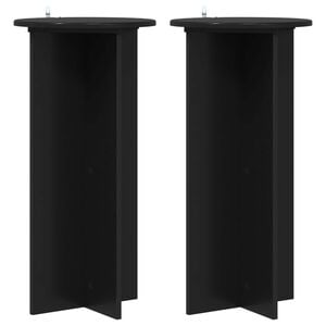 vidaXL V&auml;xtst&auml;ll 2 pcs Svart 40 x 40 x 80 cm Konstruerat tr&auml;