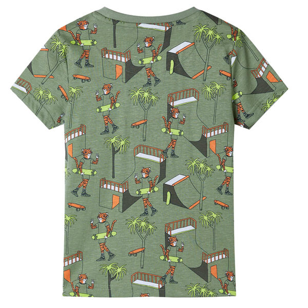 Pyjamas med korta ärmar för barn ljus khaki 116