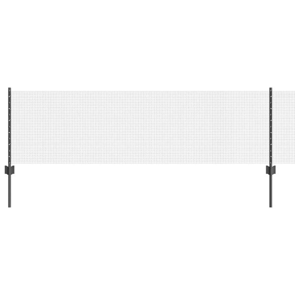 vidaXL Stängsel med stolpe Grå 0,6 x 100 m Stål och PVC