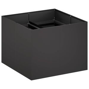 vidaXL Tr&auml;dg&aring;rdsplanterare Svart 80 x 80 x 60 cm Kallvalsat st&aring;l