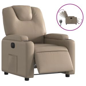 vidaXL Elektrisk reclinerf&aring;t&ouml;lj cappuccino konstl&auml;der