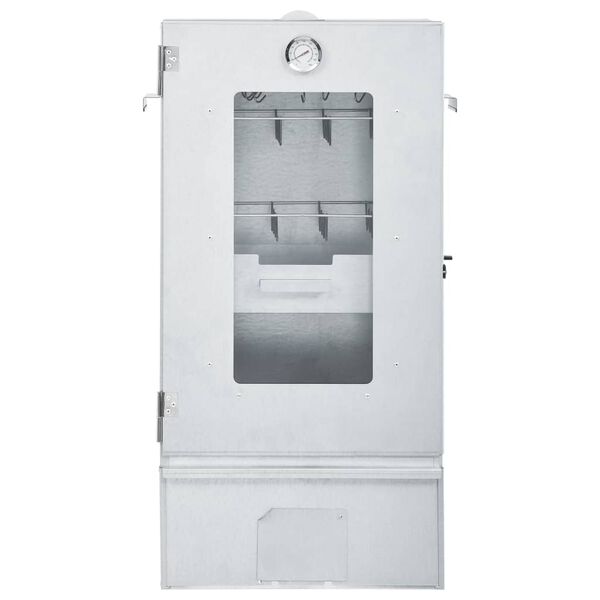 vidaXL Rökskåp med kallröksgenerator galvaniserat stål