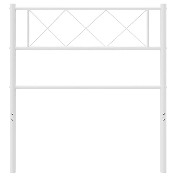 vidaXL Huvudgavel metall vit 107 cm