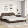 vidaXL Bed Frame "Viana" without Mattress Brown 180x200 cm Faux Leather