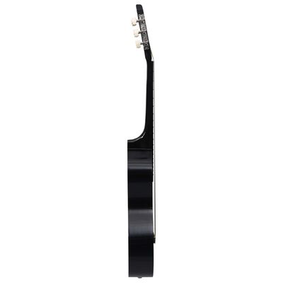 vidaXL Klassisk gitarr 12 delar svart 4/4 39"