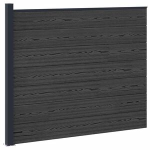 vidaXL St&auml;ngselpanel WPC och aluminium Svart