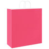 vidaXL Pappersp&aring;sar 250 st med handtag rosa 45x17x48 cm