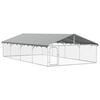 vidaXL Hundg&aring;rd f&ouml;r utomhusbruk med tak 600x300x150 cm