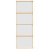 vidaXL Skjutdörr guld 76x205 cm frostat ESG-glas och aluminium