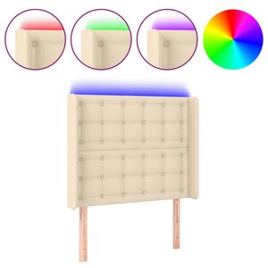vidaXL S&auml;nggavel LED gr&auml;ddvit 103x16x118/128 cm tyg