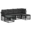 vidaXL Utomhussoffset Svart Polyester