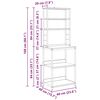 vidaXL Köks hylla Svart Ek 60 x 40 x 168 cm Konstruerat trä