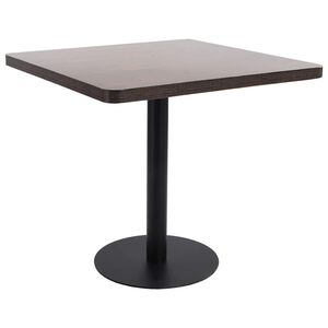 vidaXL Bistrobord m&ouml;rkbrun 80X80 cm MDF