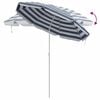 vidaXL Badparasol Bl&aring; och Vit 206 x 206 x 212 cm Polyester och metall