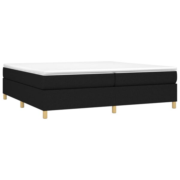 vidaXL Boxspring-s&auml;ngram svart 200x200 cm tyg
