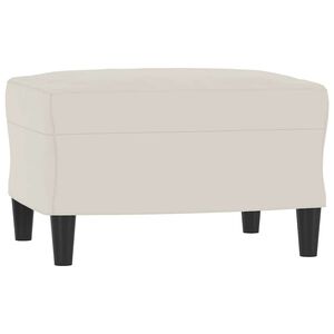 vidaXL Fotpall gr&auml;ddvit 60x50x41 cm sammet