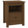 vidaXL S&auml;ngbord honungsbrun 40x35x49 cm massiv furu