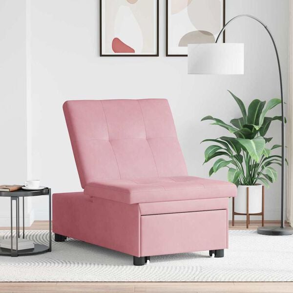 vidaXL Soffs&auml;ng Rosa 194 x 67 x 82 cm Sammet