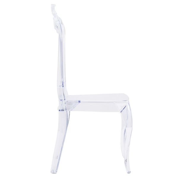 vidaXL Matstolar 6 st genomskinlig polykarbonat