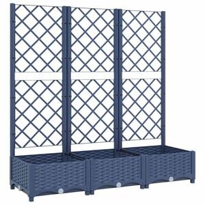 vidaXL Odlingsl&aring;da med spalj&eacute; bl&aring;gr&aring; 120x40x121,5 cm PP
