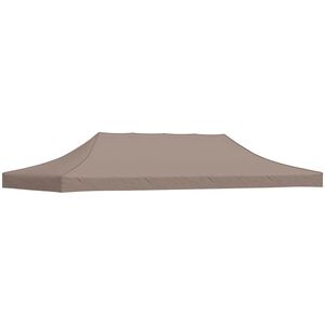 vidaXL Tak till partyt&auml;lt 6x3 m taupe 270 g/m&sup2;