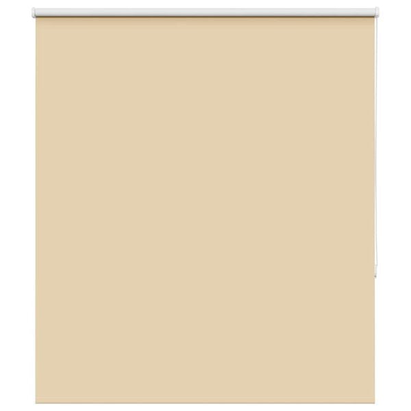 vidaXL Rullgardin m&ouml;rkl&auml;ggningsbeige 140x130 cm tyg bredd 136,6 cm
