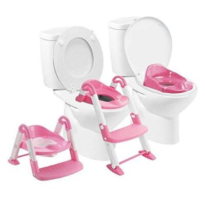 BABYLOO Toaletträningspaket 3-i-1 rosa