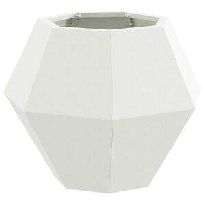 vidaXL Planteringsk&auml;rl Vit 50 x 50 x 40 cm St&aring;l