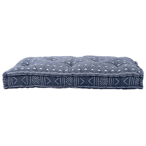 vidaXL Soffkudde Indigo Tryck 120 x 80 x 12 cm tyg
