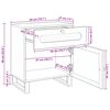 vidaXL Nattduksbord Naturf&auml;rg 50 x 33 x 60 cm Massivt mangotr&auml;