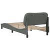 vidaXL Bed Frame without Mattress "Hvar" Dark Grey 90x200 cm Fabric