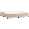 vidaXL S&auml;ngram utan madrass cappuccino 200x200 cm konstl&auml;der