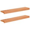 vidaXL F&ouml;nsterbr&auml;dor 2 st Lack 70 x 15 x 2 cm Massivt boktr&auml;