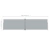 vidaXL Infällbar skärm 160x600 cm grå