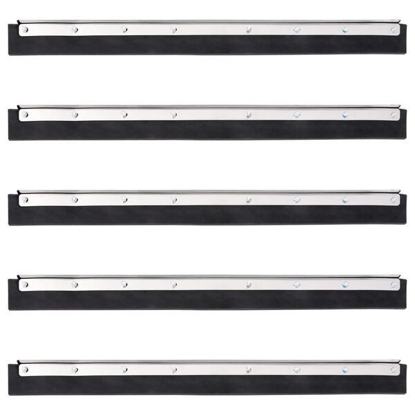 vidaXL Golvskrapor 5 st 55x2x5 cm stål och gummi