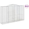 vidaXL Gabioner b&aring;gformade 13 st 300x50x180/200 cm galvaniserat j&auml;rn